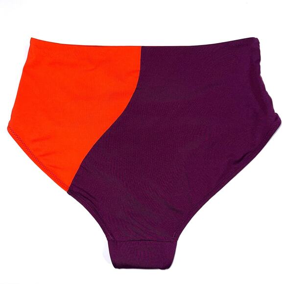 Athleta Asymmetrical Colorblock High Waist Swim Bikini Bottom Size Small - Picture 7 of 10